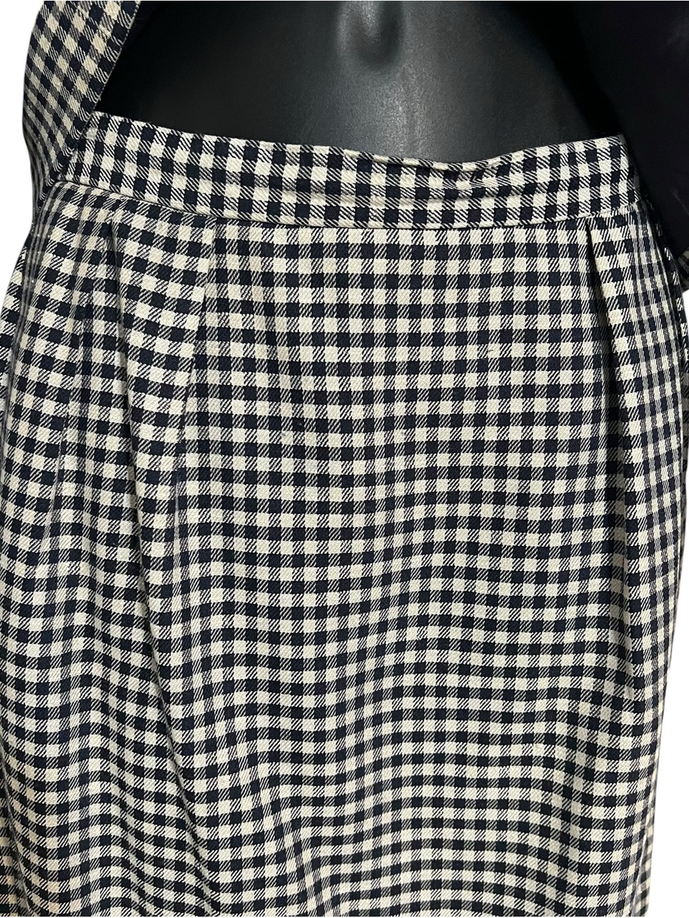 Vintage Christian Dior The Suit 2 Piece Skirt Set Size 6 Black White Gingham - Picture 9 of 13